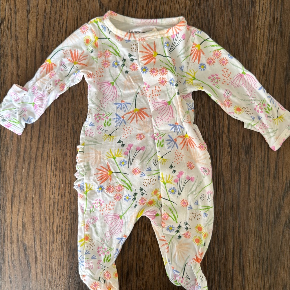 Magnetic Me preemie Colorful Floral Kids Footie